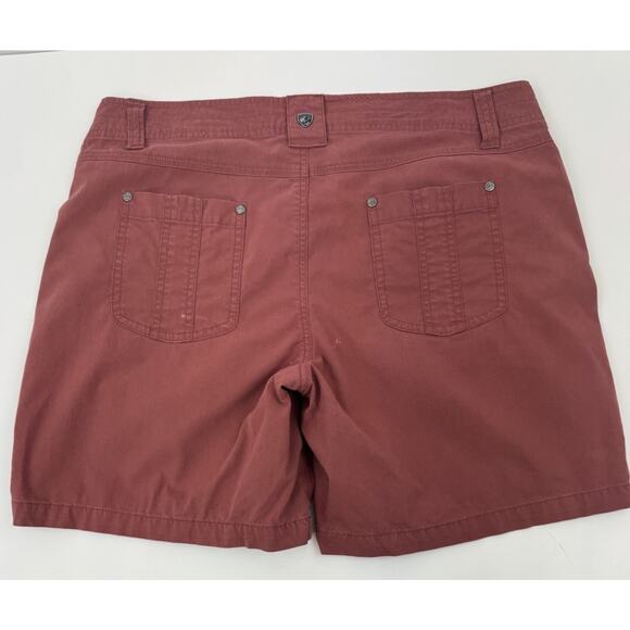 KUHL Womens Free Range Shorts Sz 12 Outdoor Camping Hiking Dusty Red w/ Pockets - Picture 4 of 10